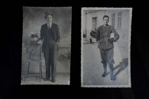 Due fotografie originali di Giuseppe Degiovanni, l’una accanto all’altra.